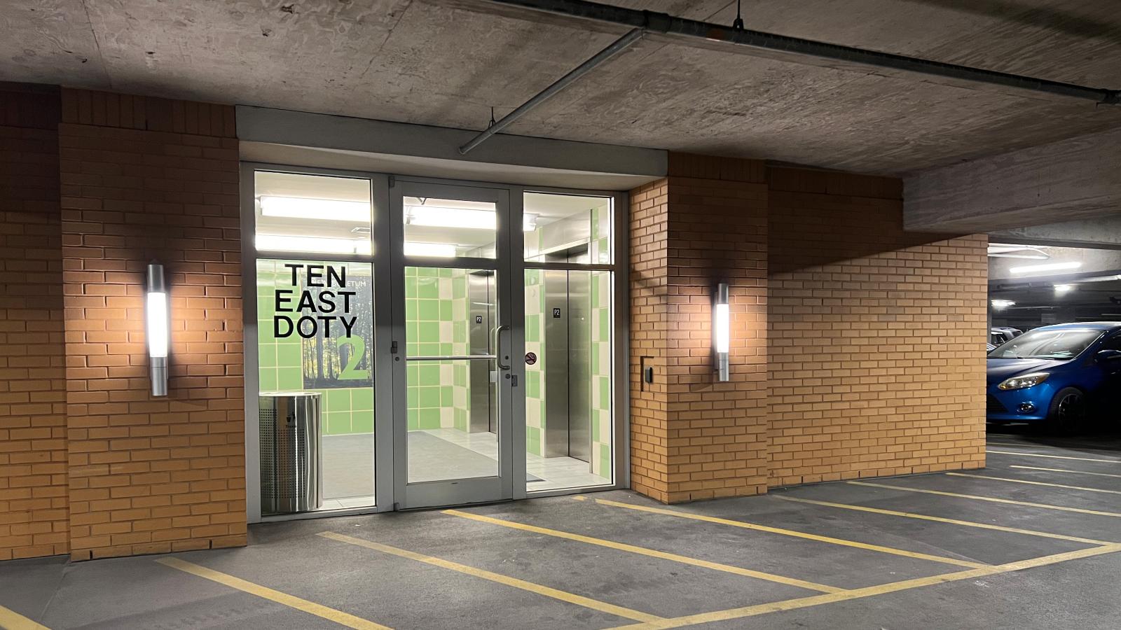 Year-round tempered parking with on-site attendants at 10 East Doty