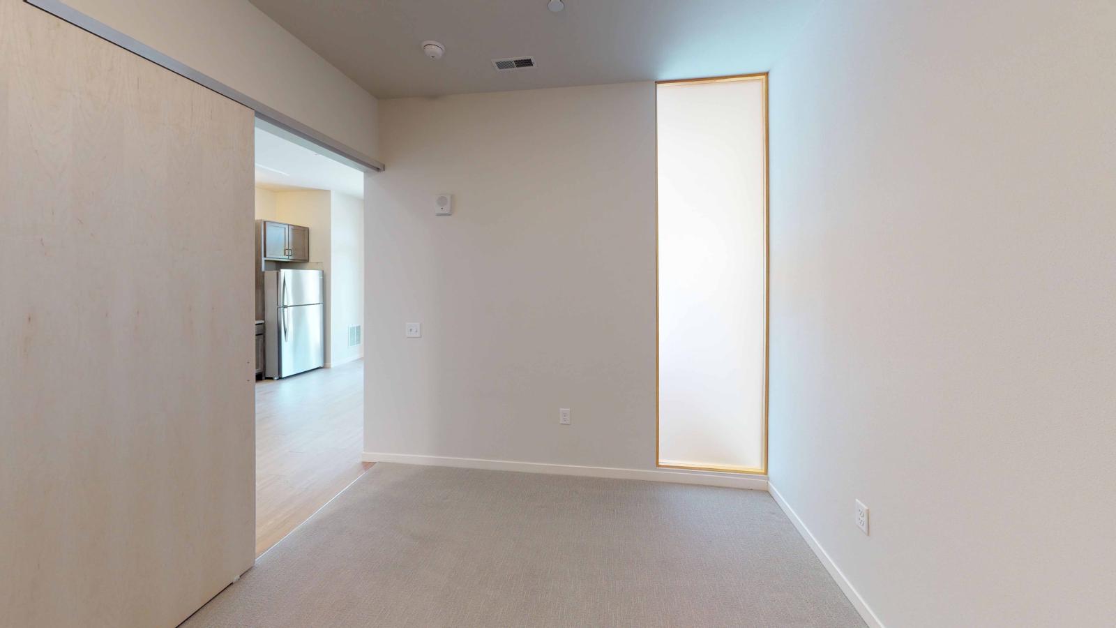 Quarter Row apartment featuring an open floor plan and stylish finishes